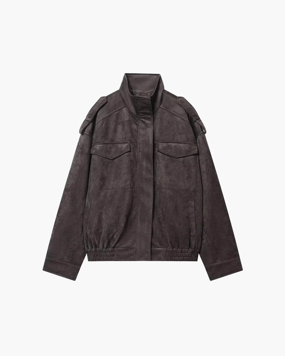 Elyssa Suede Bomber Jacket - Image 3
