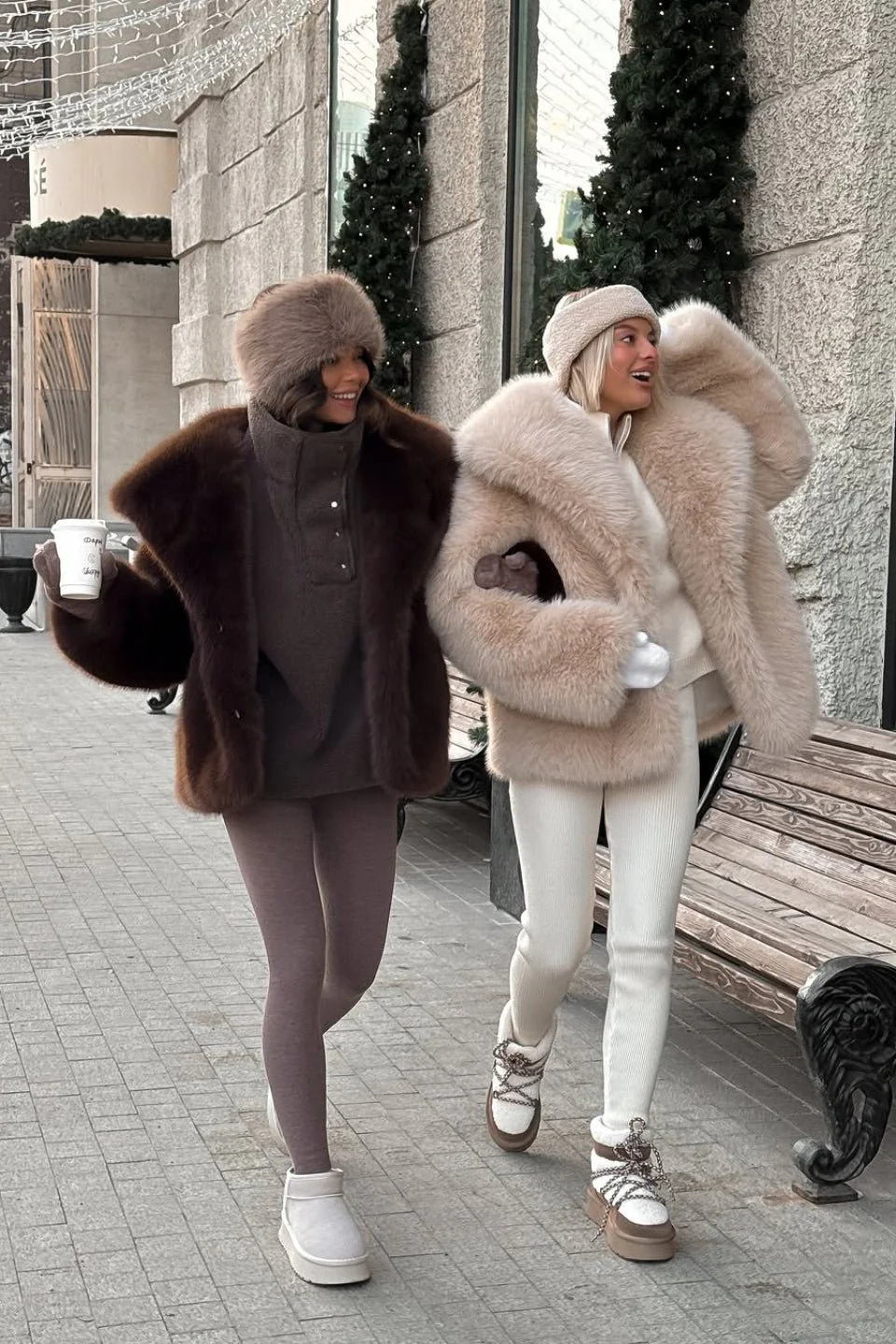 Emilie Puffy Collar Faux Fur Coat - Image 3
