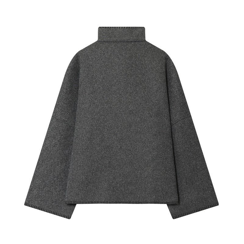 Emily High Neck Button Jacket - Image 11