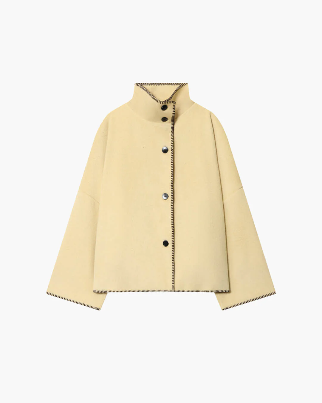 Emily High Neck Button Jacket - Image 7