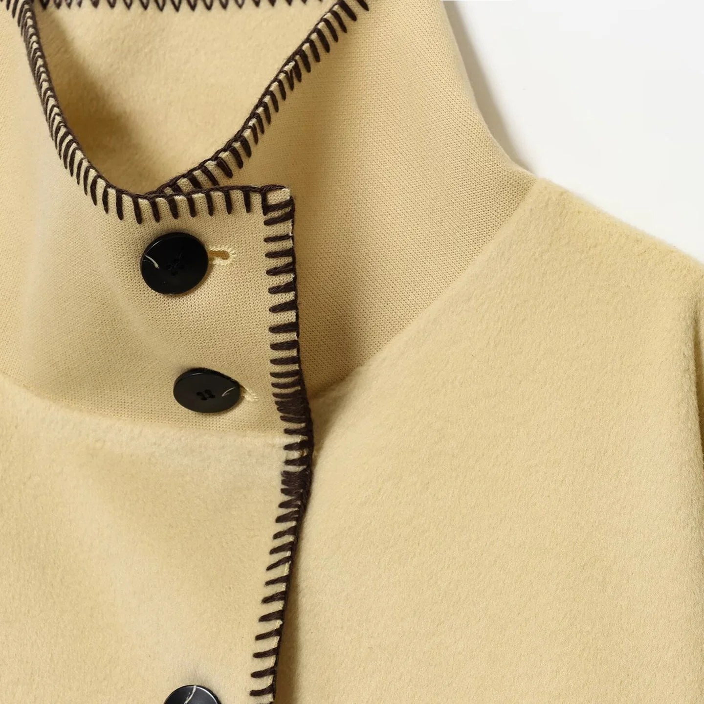 Emily High Neck Button Jacket - Image 8