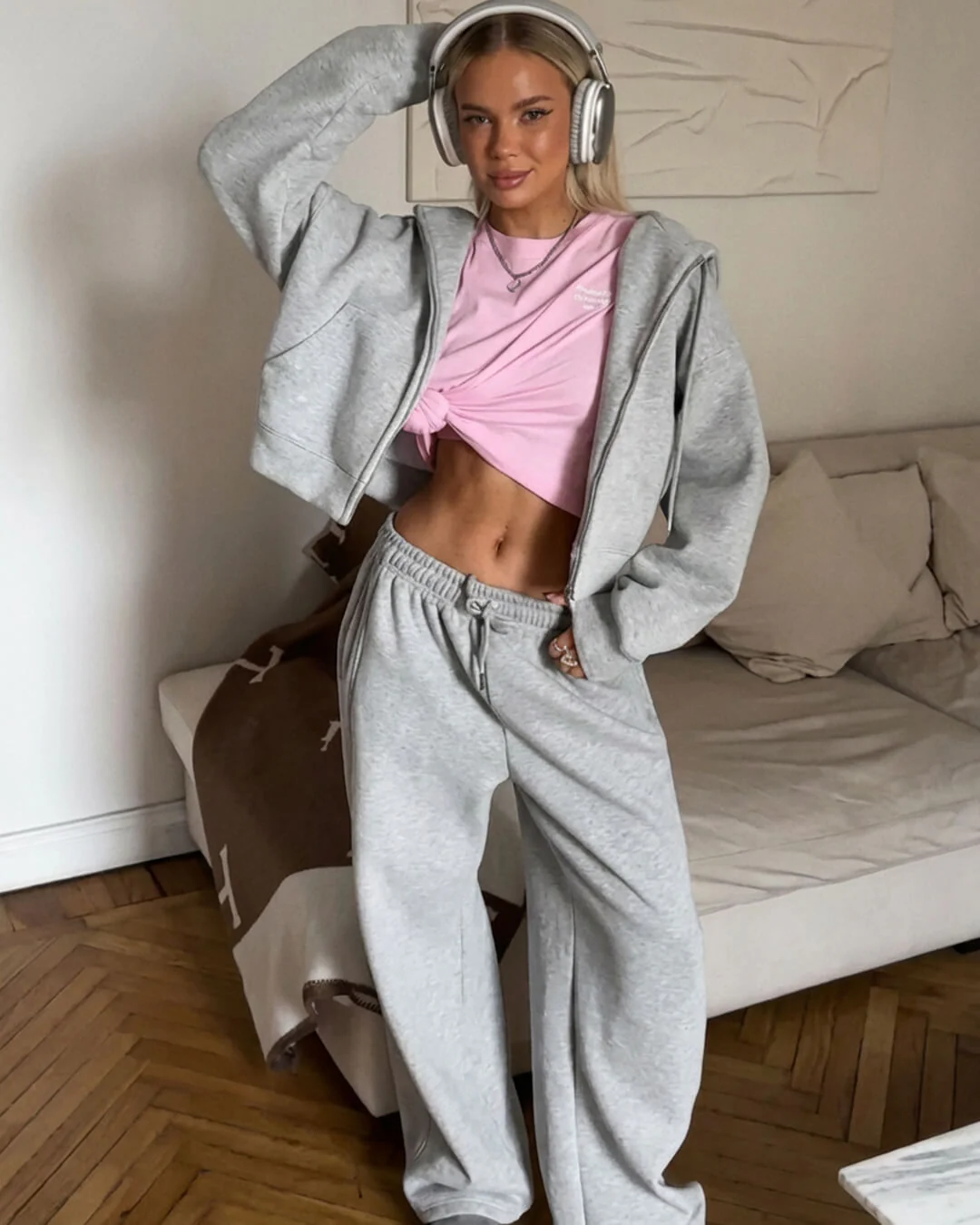 Ethel Two-Piece Zipper Tracksuit Set - Image 3