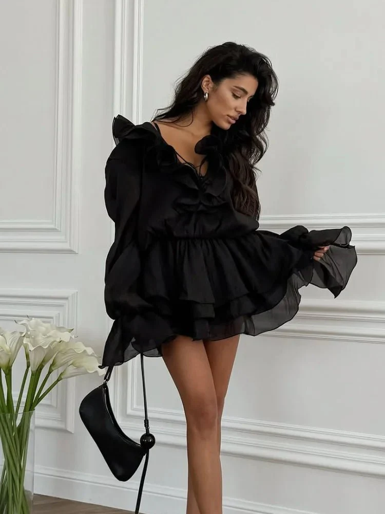 Fallon Ruffled Mini Dress - Image 4