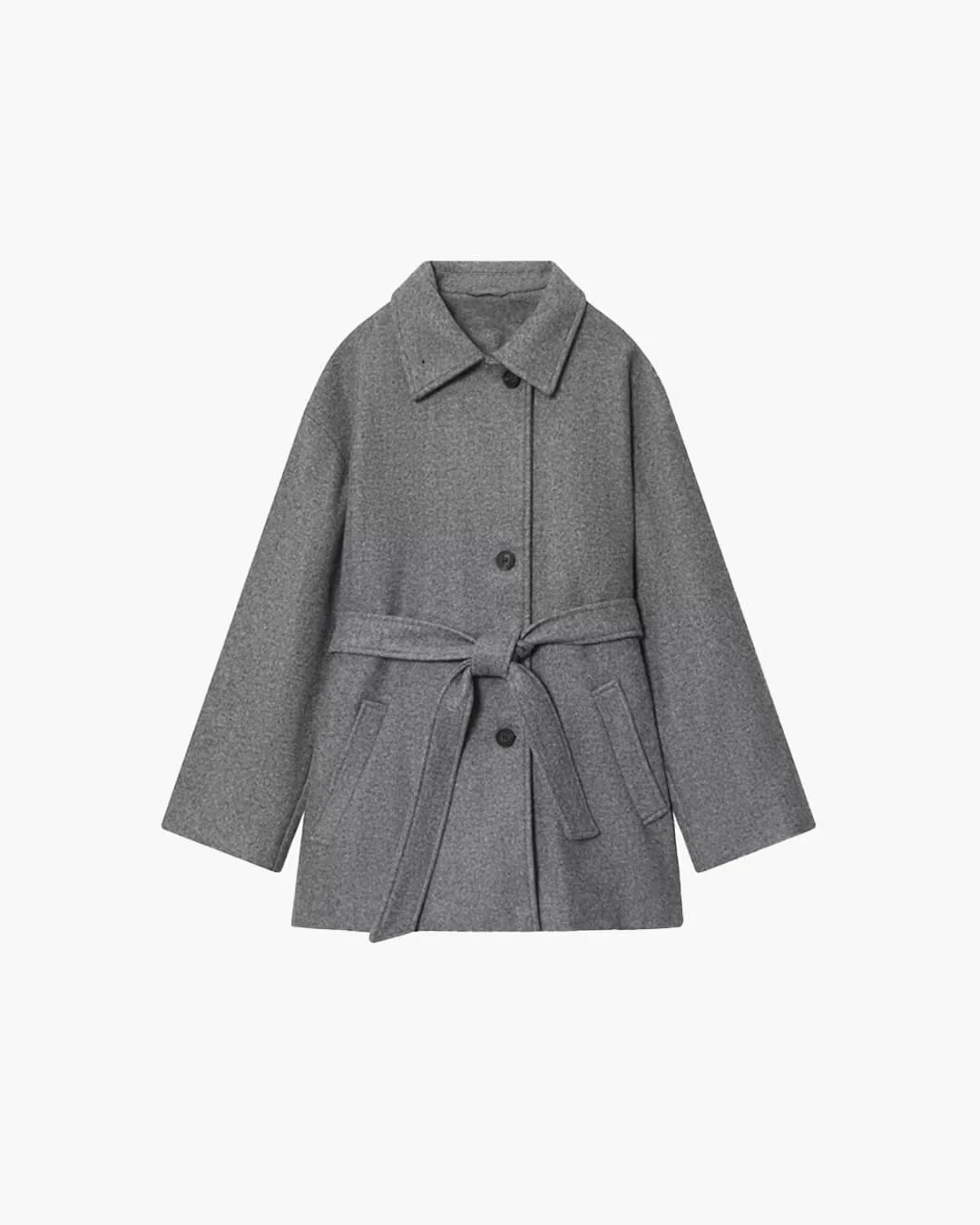 Felly Faux Wool Coat with Belt