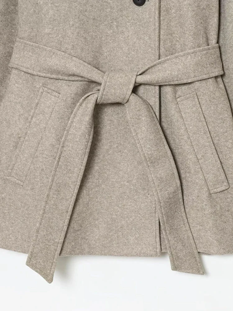 Felly Faux Wool Coat with Belt - Image 10