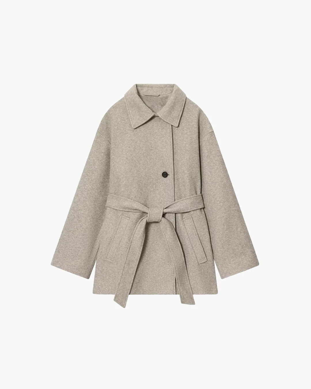 Felly Faux Wool Coat with Belt - Image 7