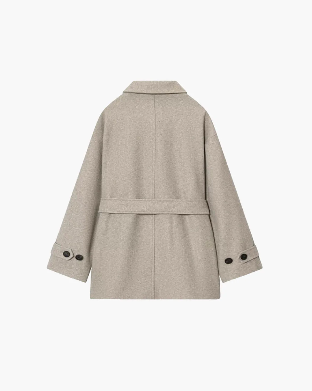 Felly Faux Wool Coat with Belt - Image 9
