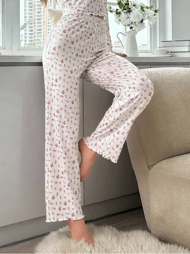 Long Sleeve Floral Pyjama Set - Image 9