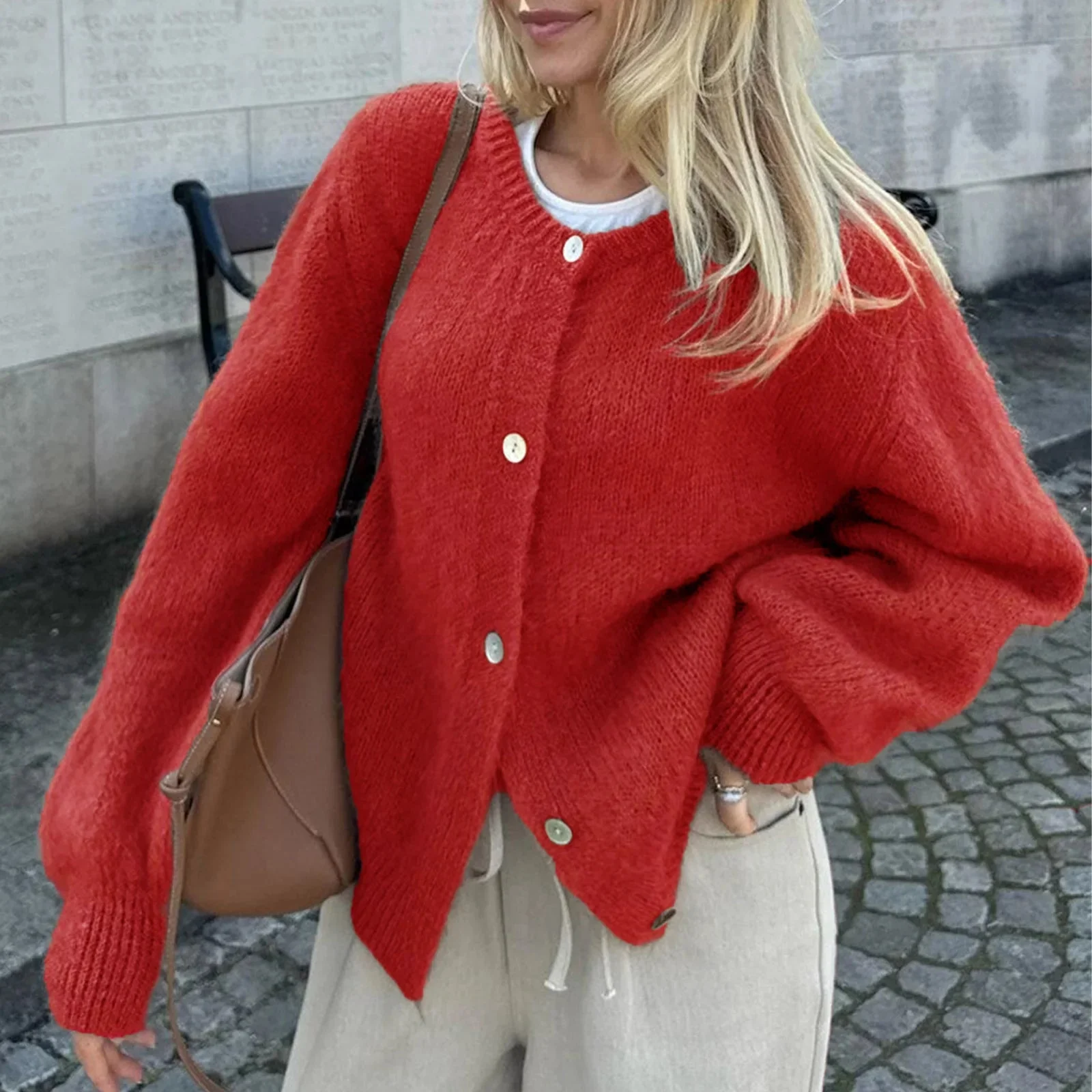 Freya Fuzzy Knit Cardigan - Image 6