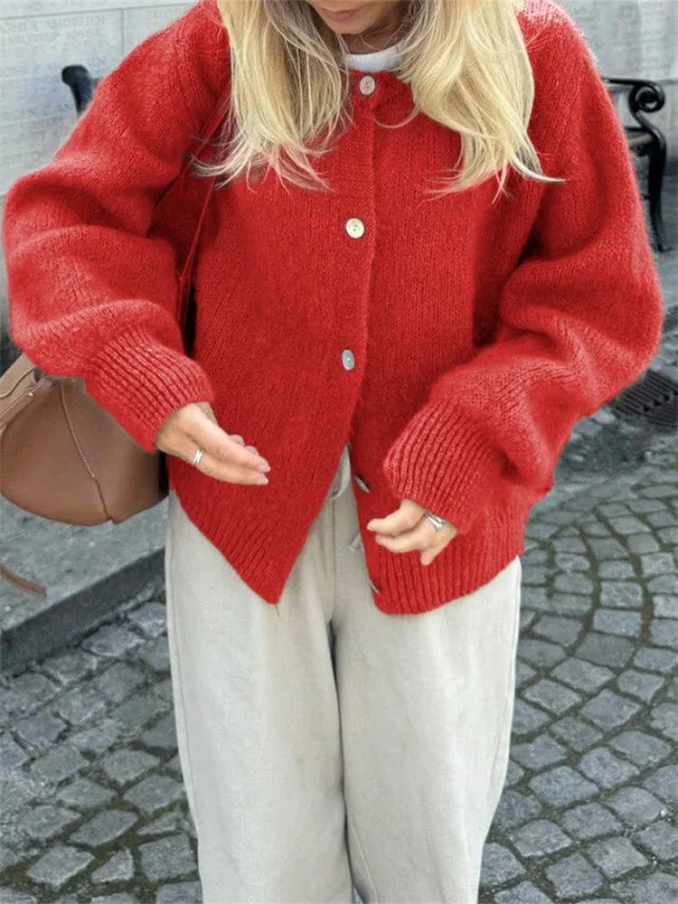 Freya Fuzzy Knit Cardigan - Image 7
