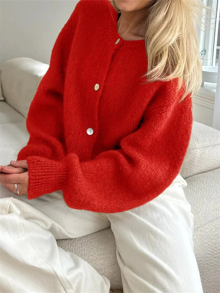 Freya Fuzzy Knit Cardigan - Image 8
