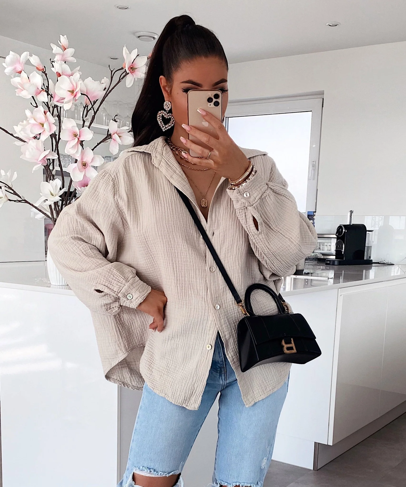 Freya Oversized Muslin Blouse - Image 2