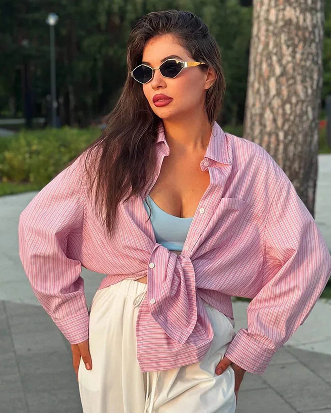 Gaile Bat Sleeve Striped Shirts - Image 6