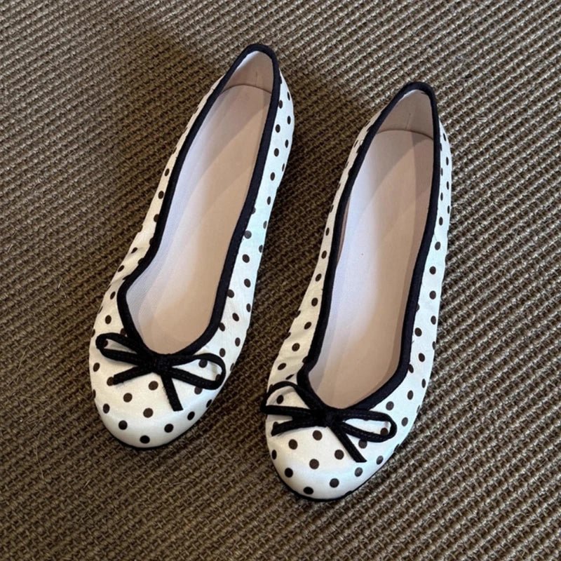 Georgette Polka Dot Ballet Flats - Image 3