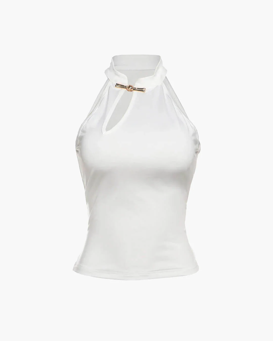 Gerda Cut-Out Halter Neck Crop Top - Image 6