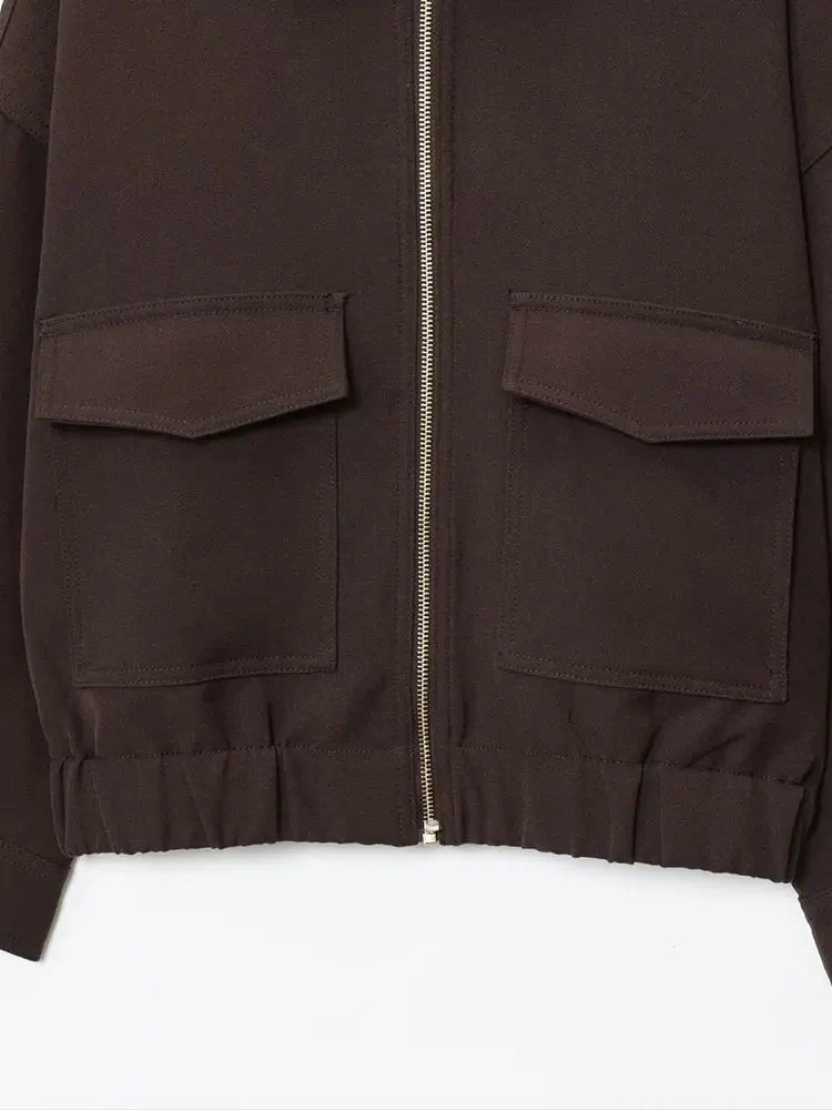 Ginny Flap Pocket Bomber Jacket - Image 12