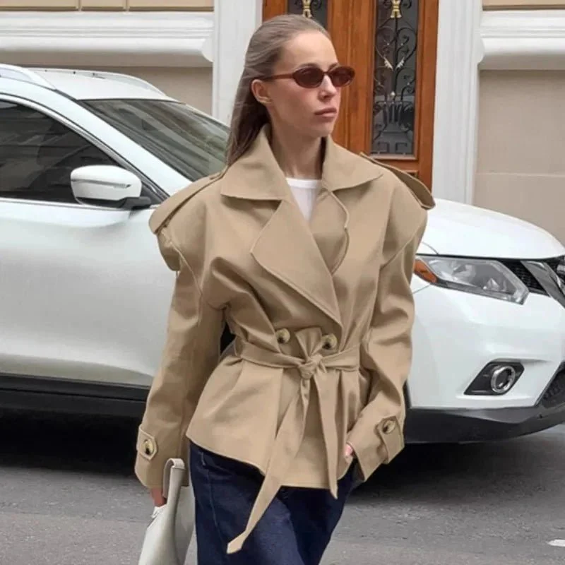 Hailey Crop Trench Coat - Image 4