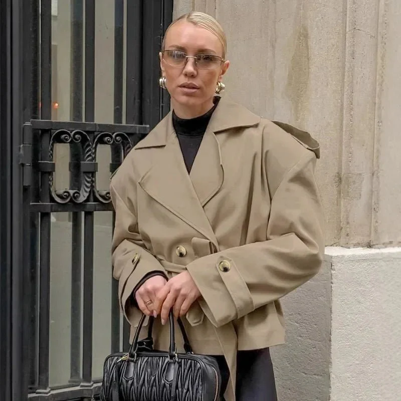 Hailey Crop Trench Coat - Image 5
