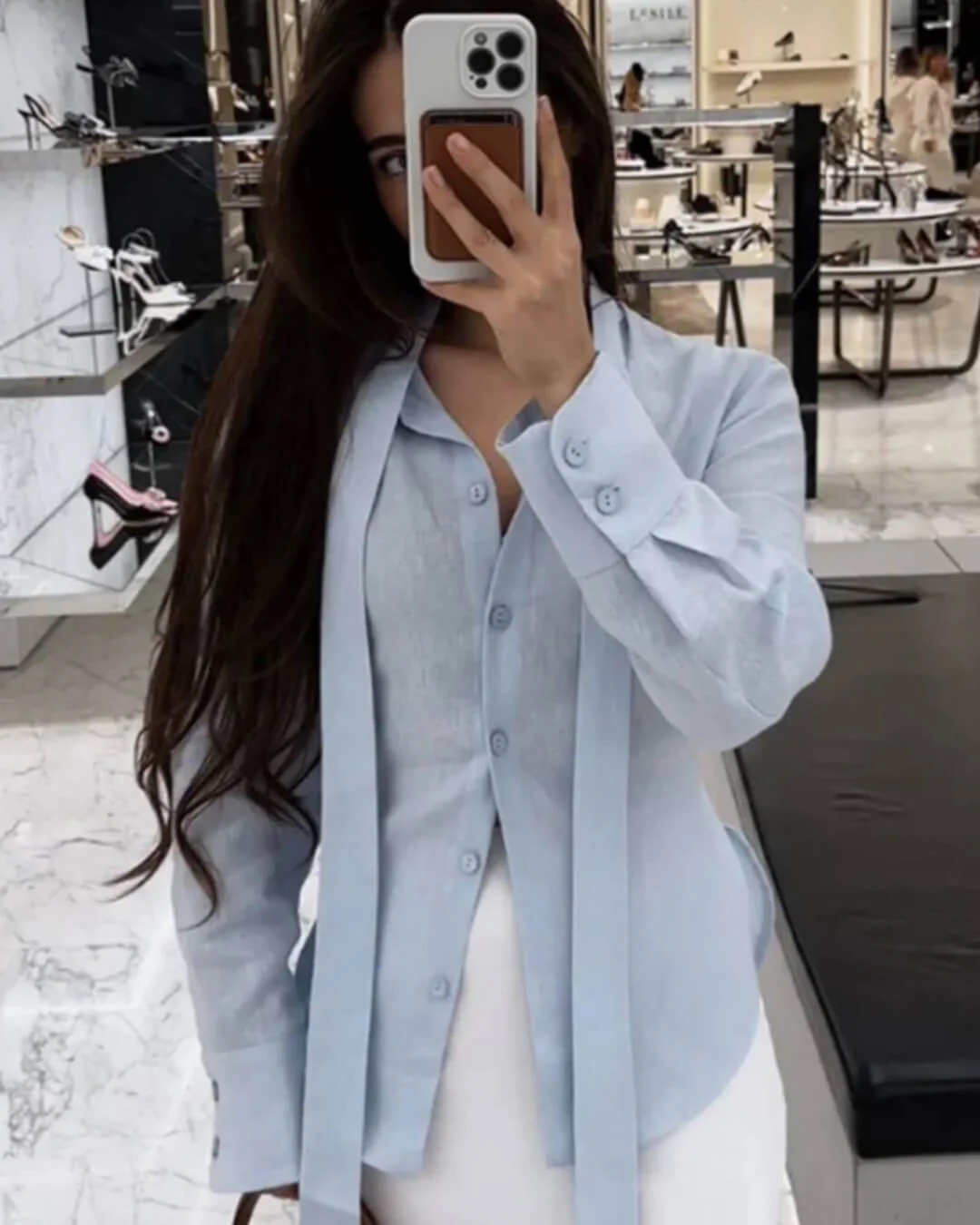 Harper Back-Tie Long Sleeve Blouse