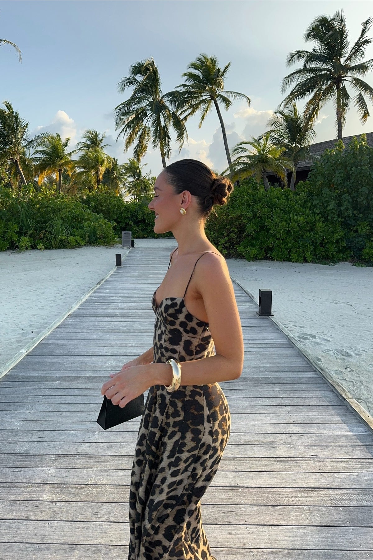 Imogen Leopard Print Spaghetti Strap Maxi Dress - Image 5