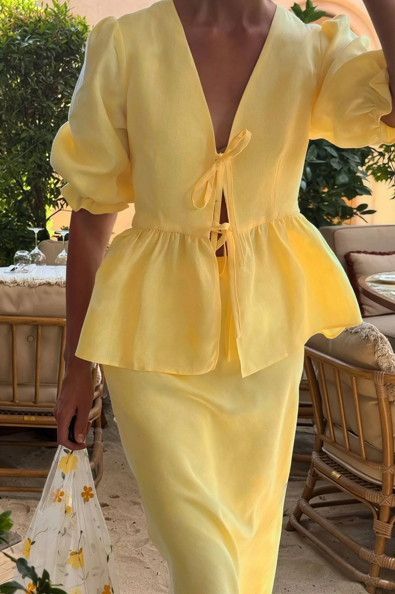 Indra Tie-Front Ruffle Skirt Set - Image 3