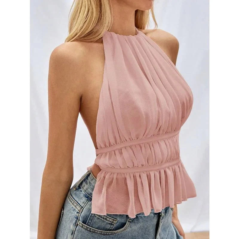 Ines Ruched Halter Top - Image 4