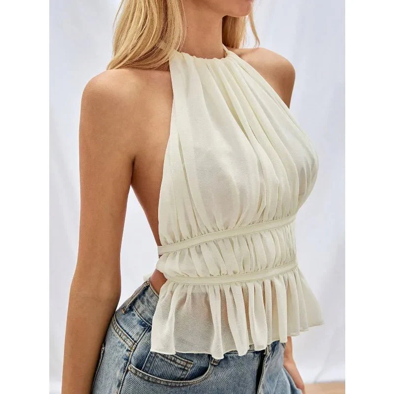 Ines Ruched Halter Top - Image 5