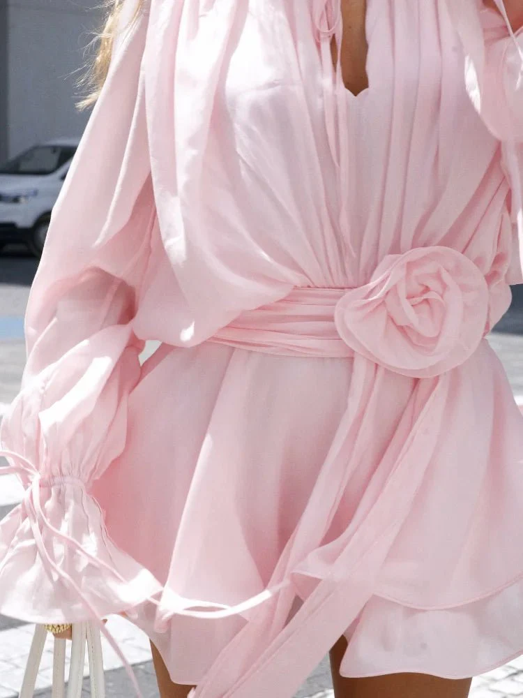 Irene Pleated Mini Dress - Image 4