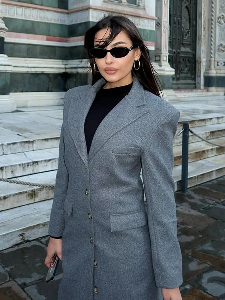 Iris Cinched Waist Long Coat - Image 6