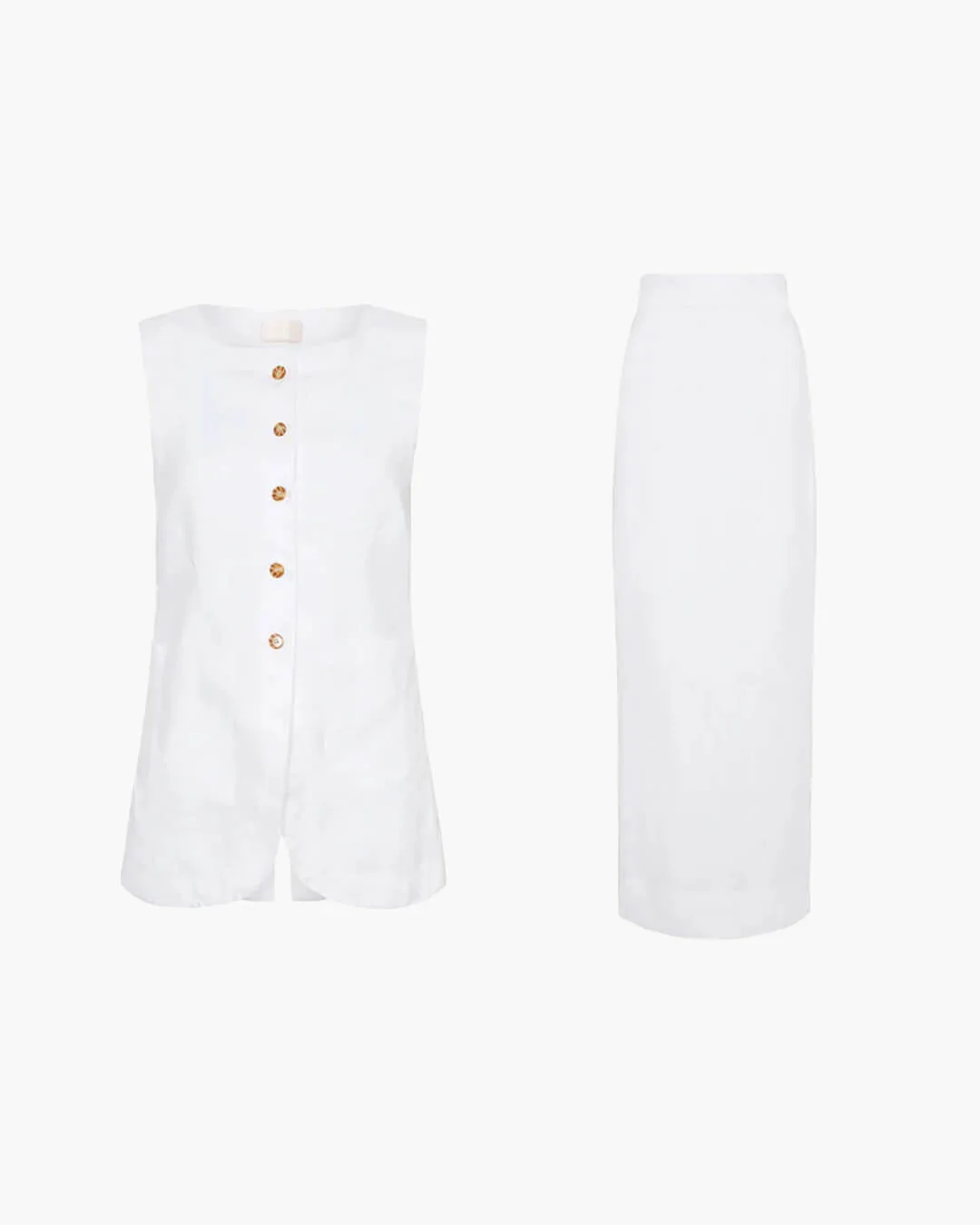 Irma Sleeveless Linen Set - Image 16
