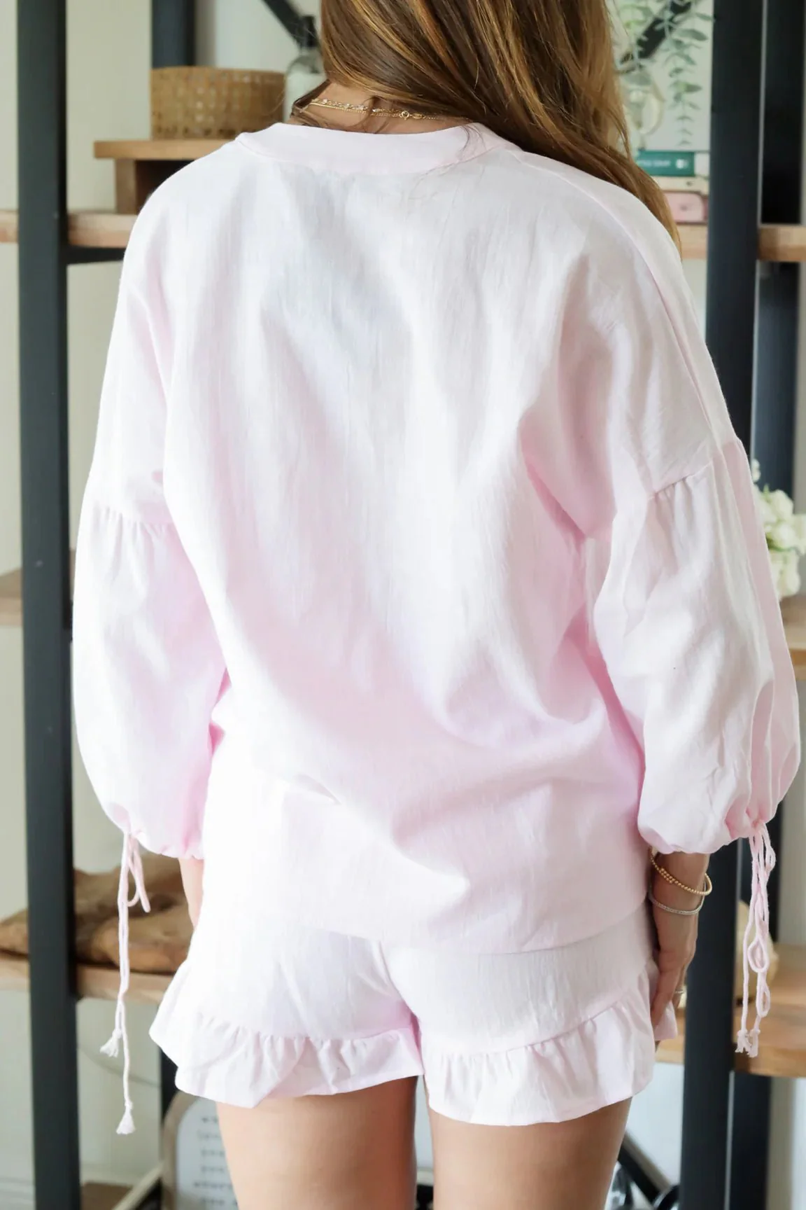 Isla Linen Two-Piece Set with Bell Sleeves - Image 4