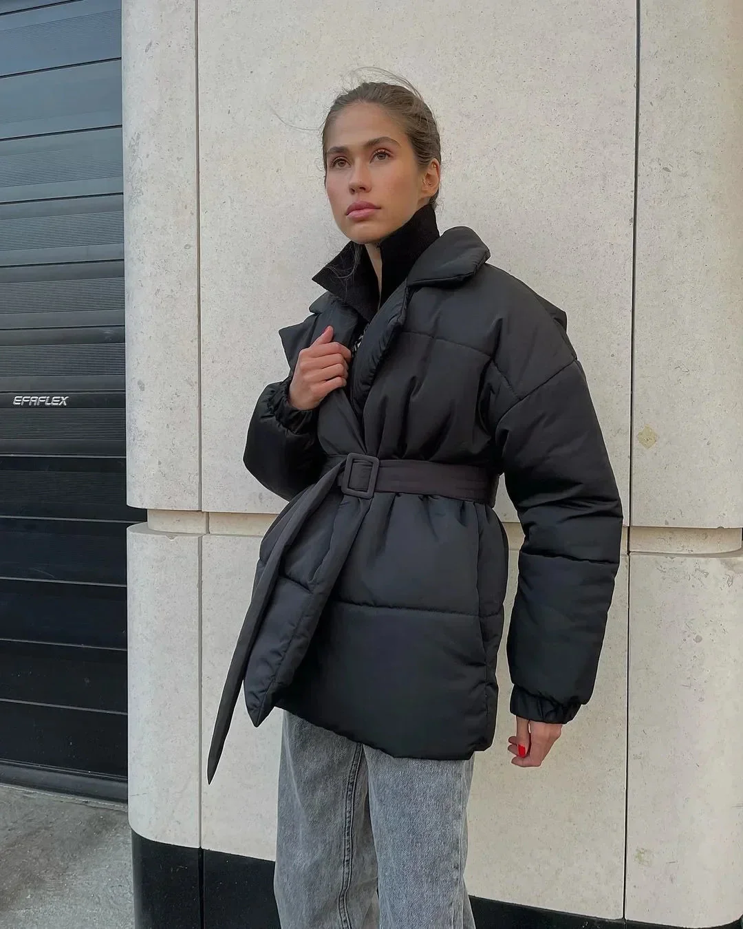 Jaime Belted Puffer Jacket