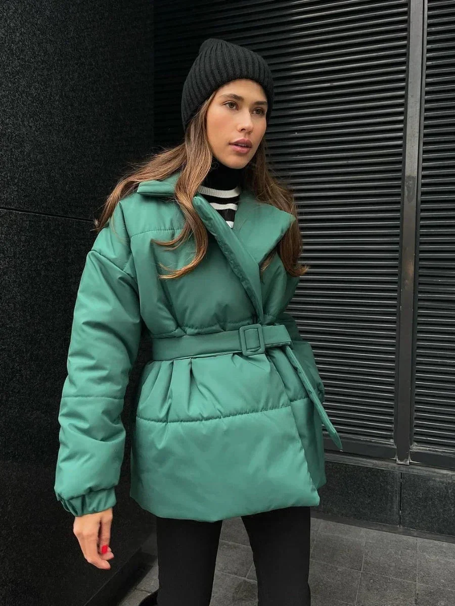 Jaime Belted Puffer Jacket - Image 10