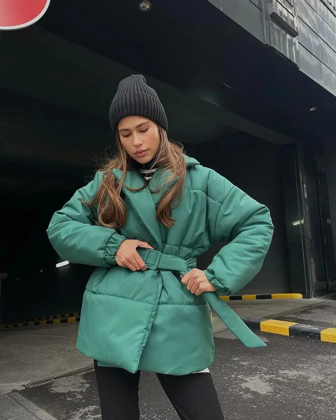 Jaime Belted Puffer Jacket - Image 11