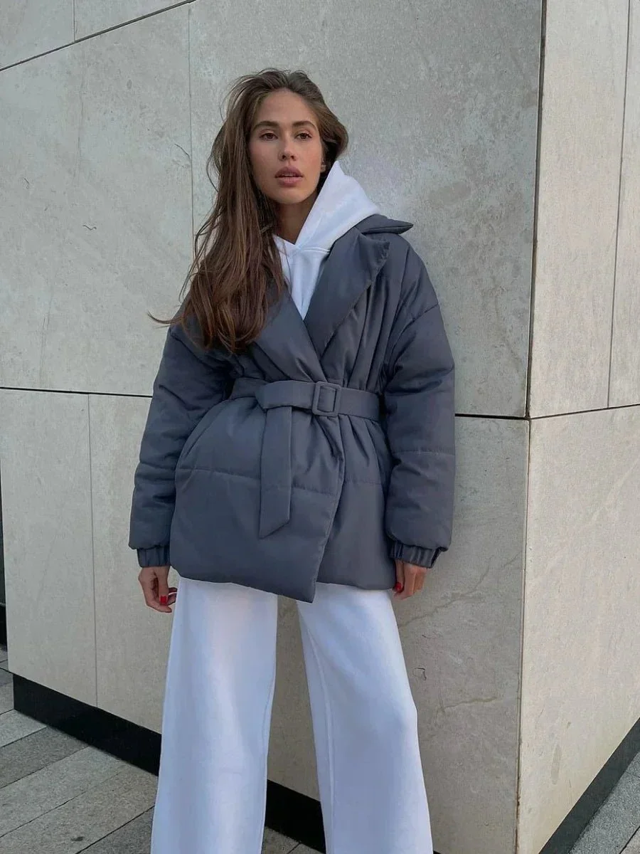 Jaime Belted Puffer Jacket - Image 2