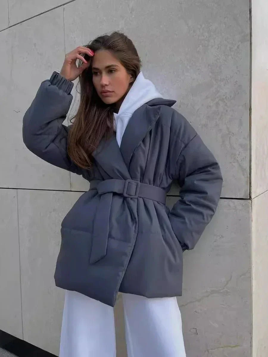 Jaime Belted Puffer Jacket - Image 4