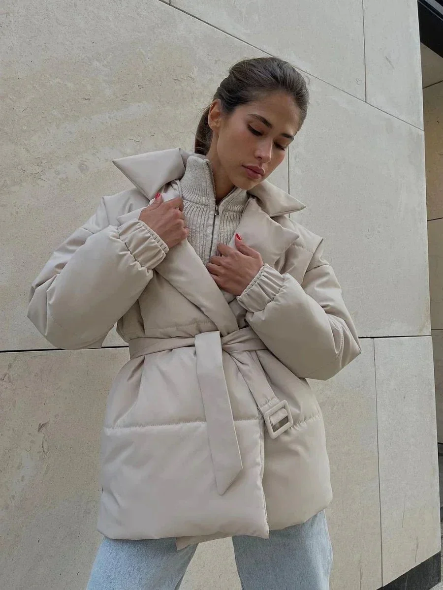 Jaime Belted Puffer Jacket - Image 8