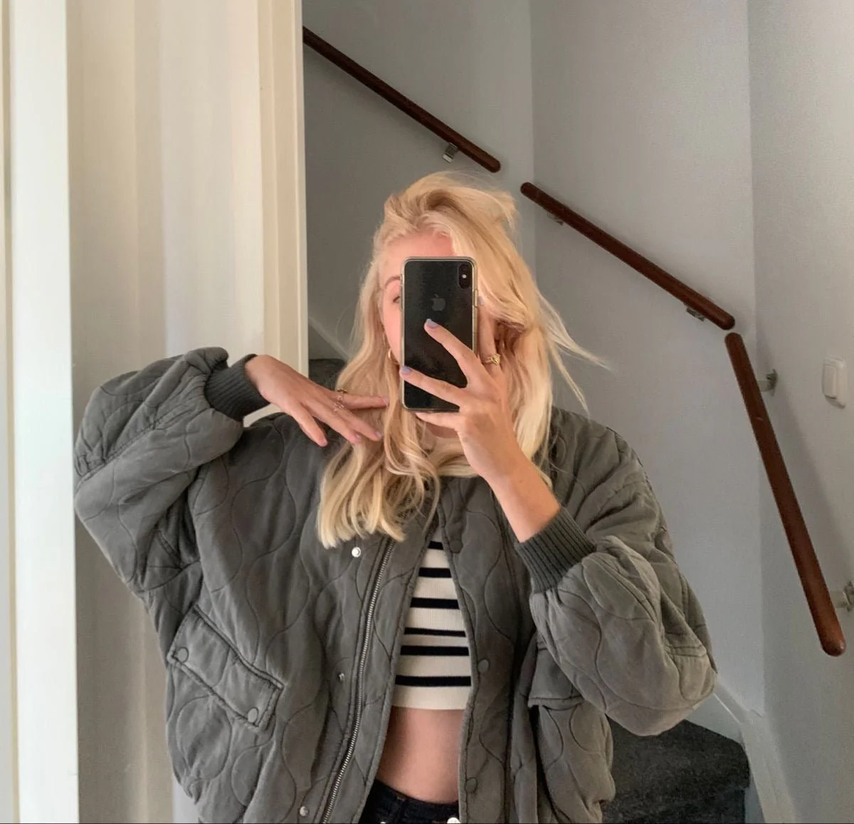 Janella Padded Bomber Jacket - Image 8