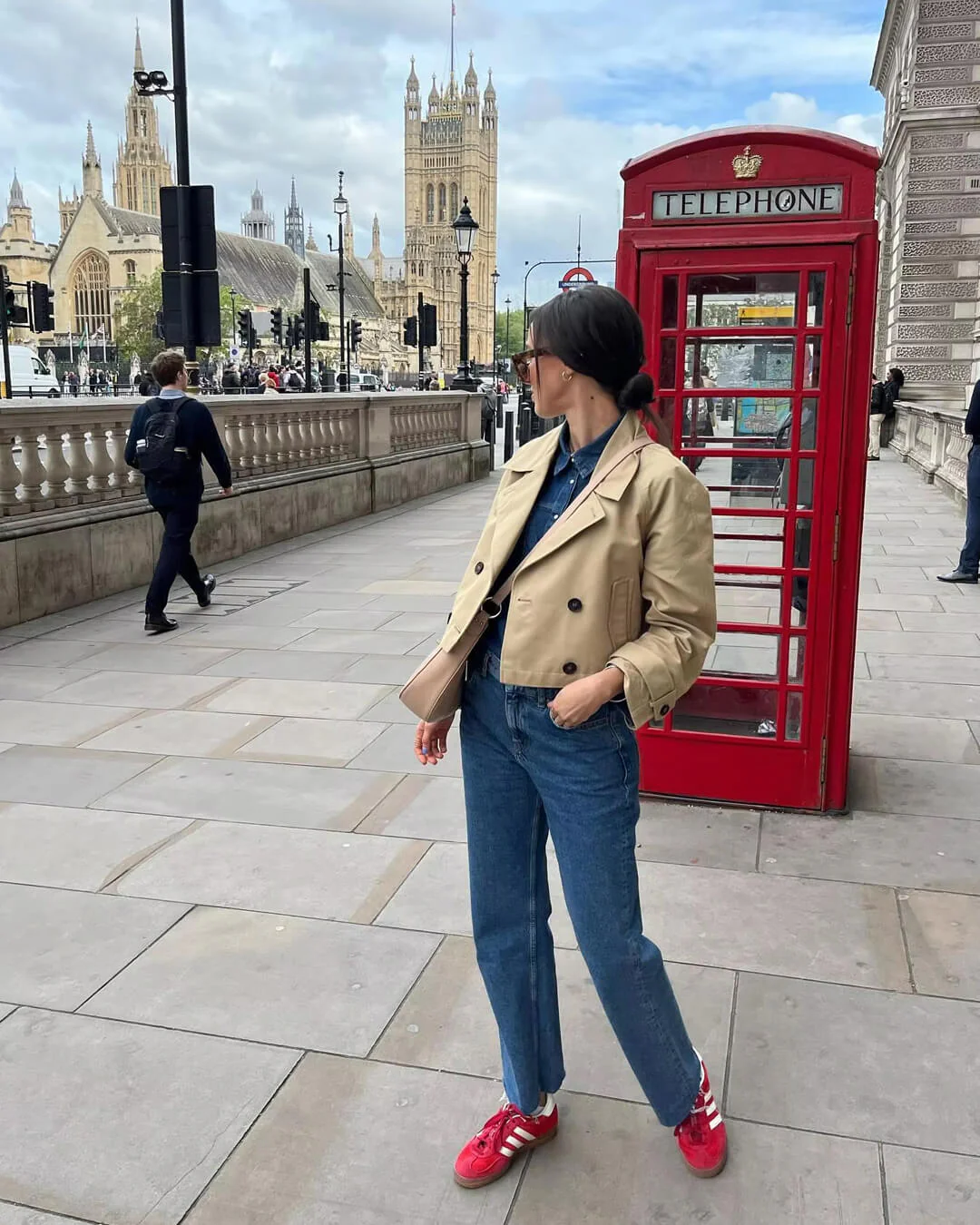 Janice Cropped Trench Coat - Image 3