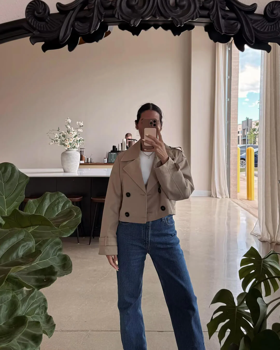 Janice Cropped Trench Coat - Image 6