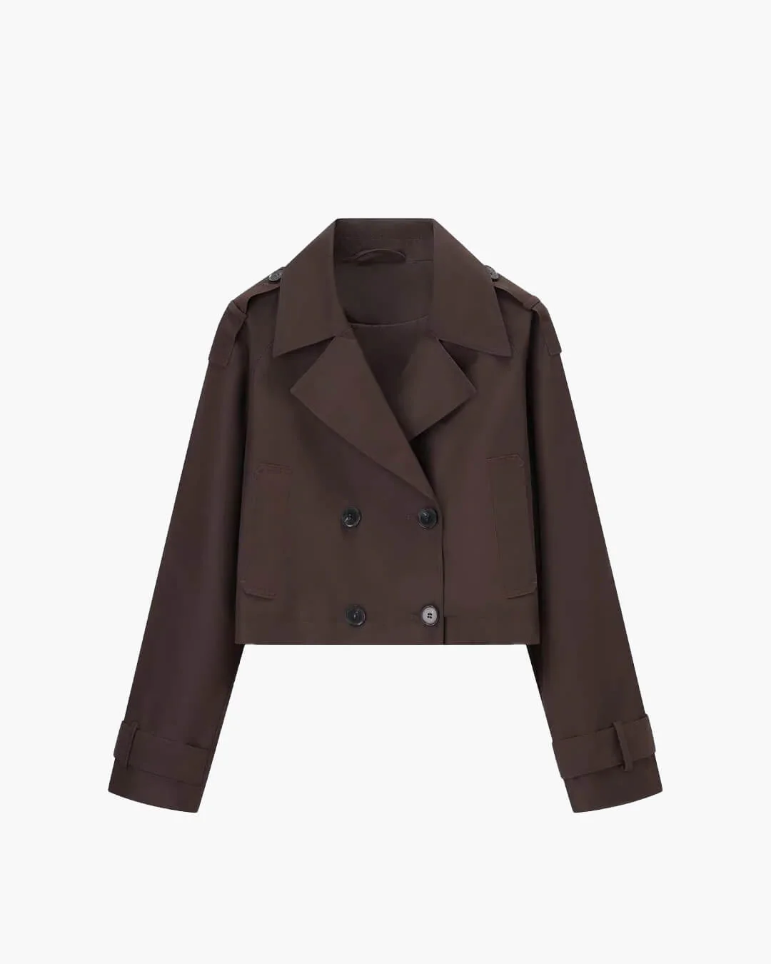 Janice Cropped Trench Coat - Image 8