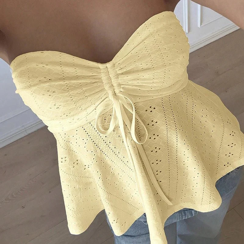 Jasmine Eyelet Bandeau Top - Image 4