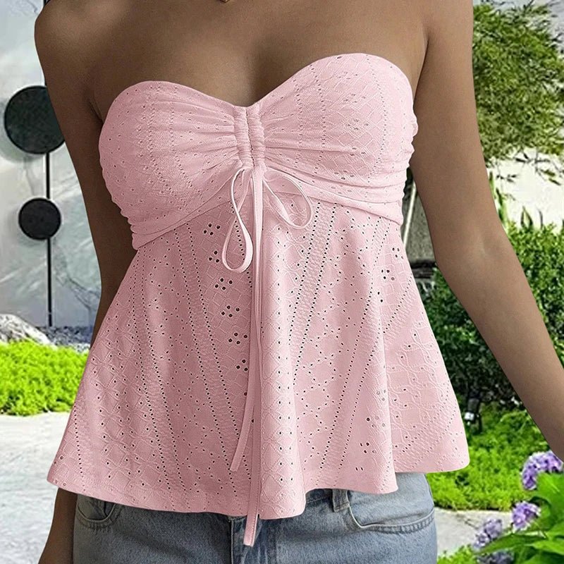 Jasmine Eyelet Bandeau Top - Image 6