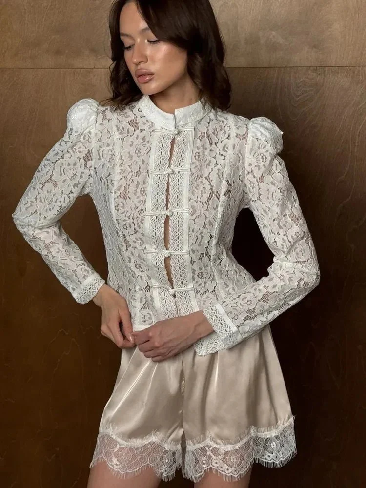 Jeanna Long Sleeve Lace Top - Image 2
