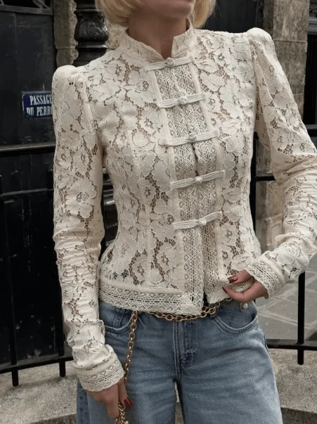 Jeanna Long Sleeve Lace Top - Image 7