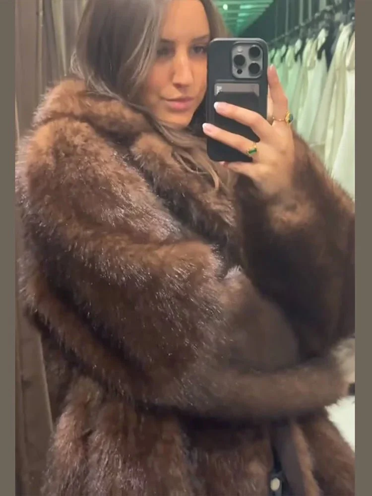 Jenny Reversible Faux Fur Leather Jacket - Image 3