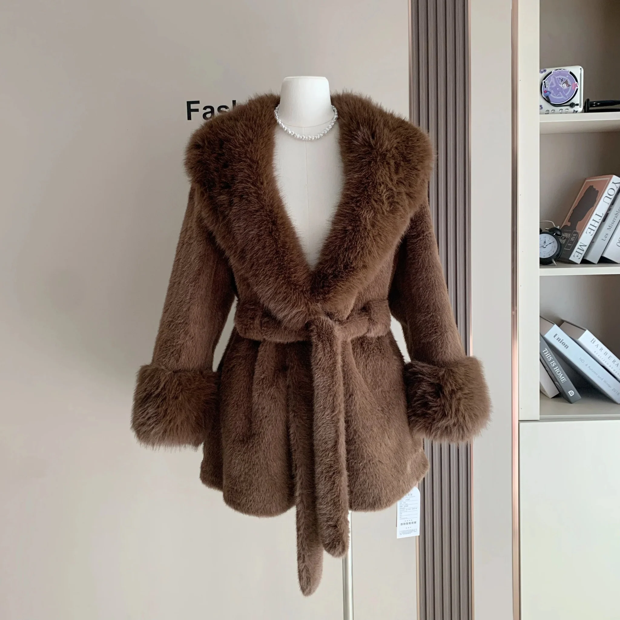 Jessa Faux Fur Trim Coat - Image 10