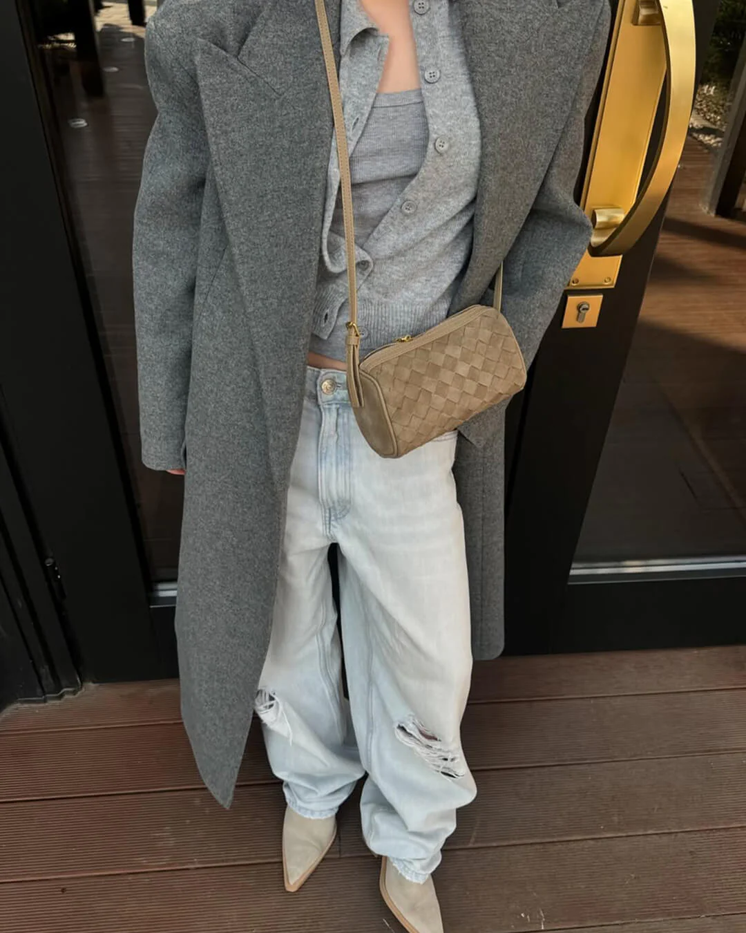 Jessica Woven Suede Bag - Image 2