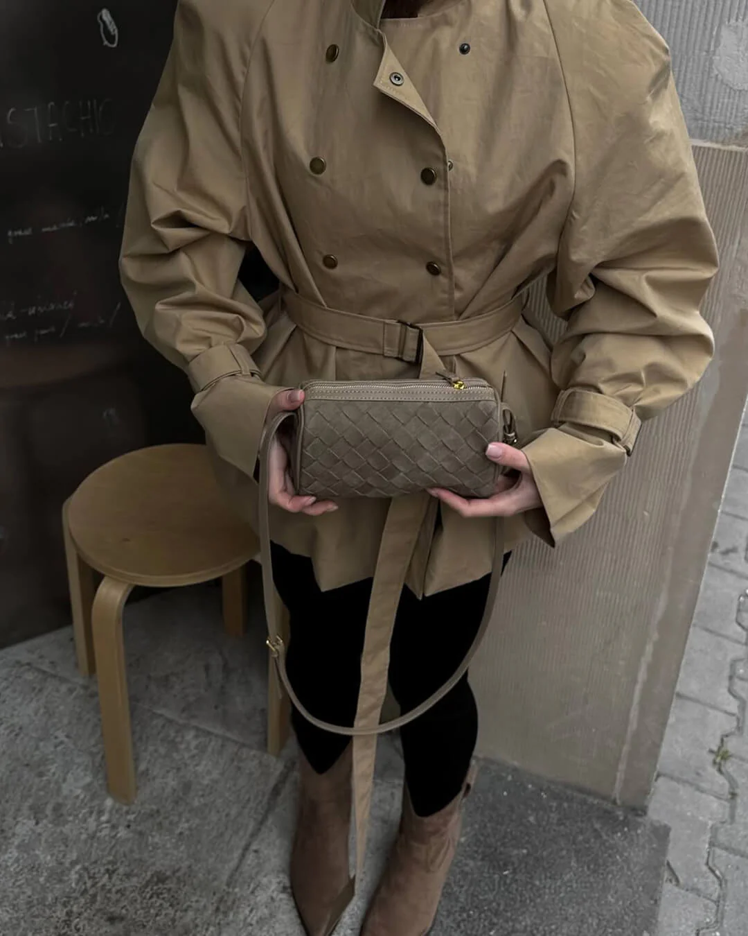 Jessica Woven Suede Bag - Image 6