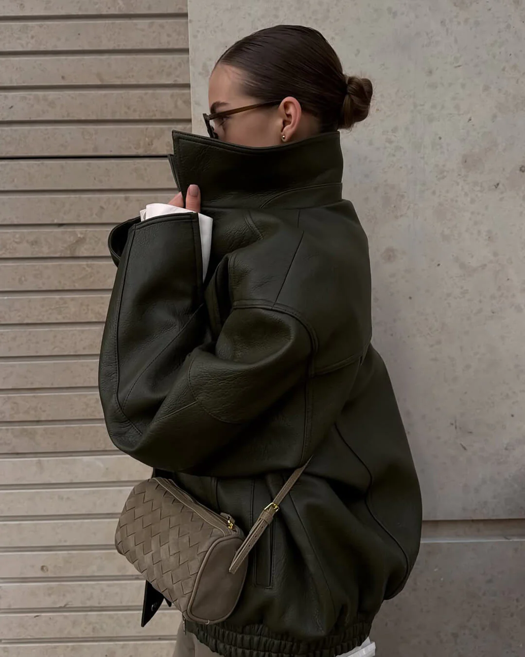Jessica Woven Suede Bag - Image 8